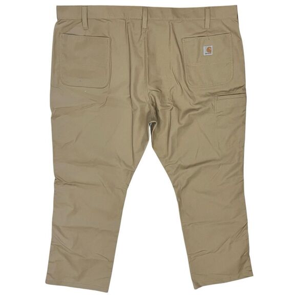 NEW Carhartt Men's Rugged Flex Relaxed Fit Canvas Work Pants Tan 48x32 - Picture 4 of 11